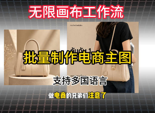无限画布工作流搭建教程，一键电商主图批量制作，批量下载，支持多国语言-吾爱云课堂