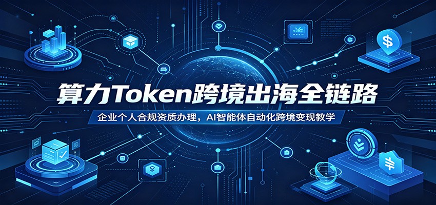 算力Token跨境出海全链路：企业个人合规资质办理，AI智能体自动化跨境变现教学-吾爱云课堂