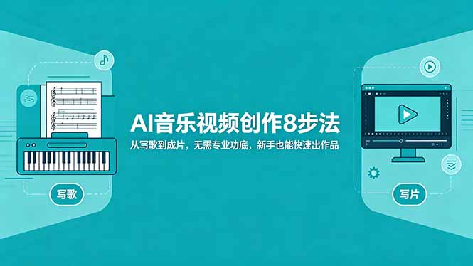 AI音乐视频创作8步法：从写歌到成片，无需专业功底，新手也能快速出作品-吾爱云课堂