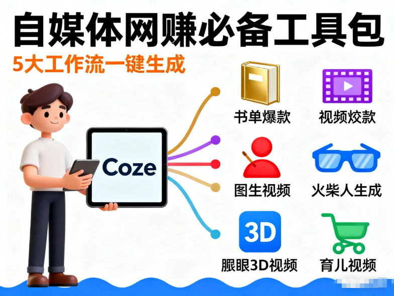 Coze工作流合集，内容一共100份左右，内容丰富，可以提供工作效率-吾爱云课堂