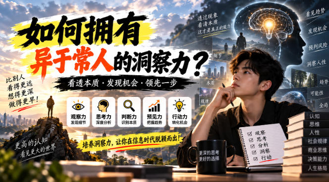 某公众号付费文章：如何拥有异于常人的洞察力？-吾爱云课堂