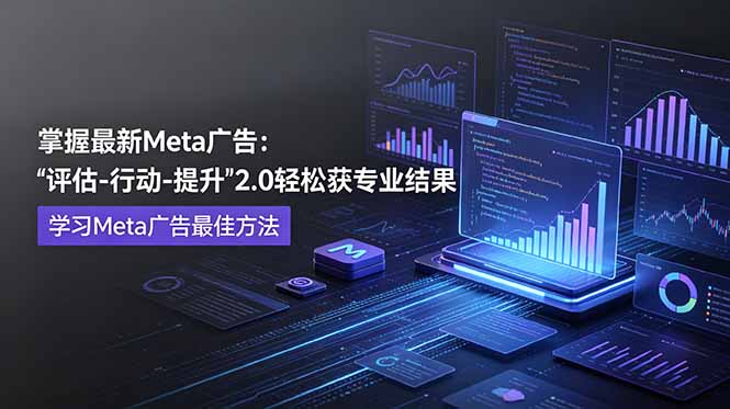 掌握最新的Meta广告，通过“评估-行动-提升”2.0版本轻松获得专业级结果。学习目前学习Meta广告的最佳方法-吾爱云课堂