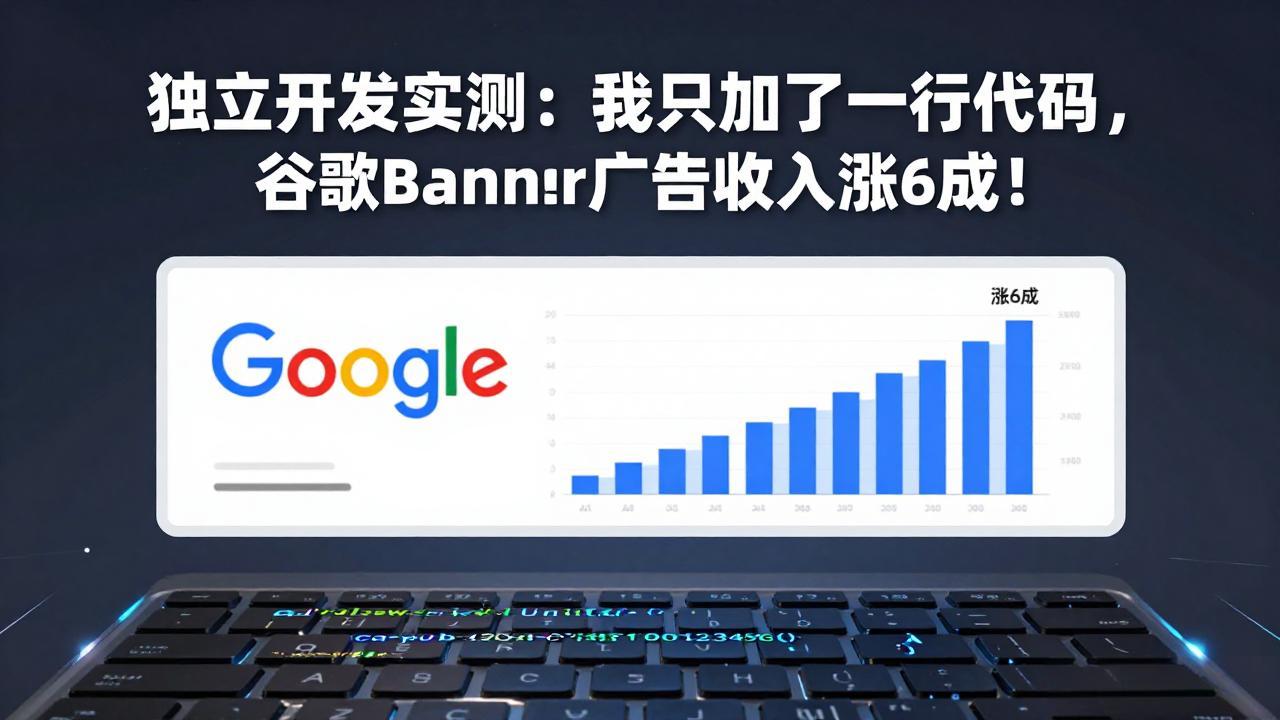 付费文章：独立开发实测：我只加了一行代码，谷歌Banner广告收入涨6成！-吾爱云课堂