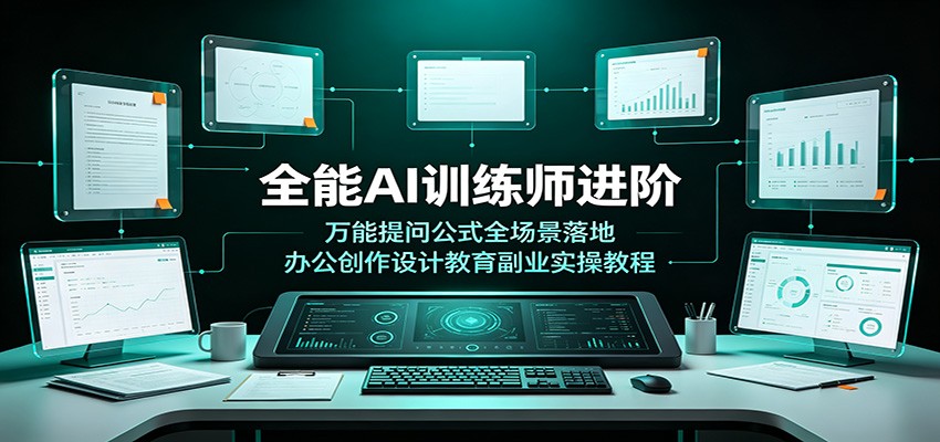 全能AI训练师进阶：万能提问公式全场景落地，办公创作设计教育副业实操教程-吾爱云课堂