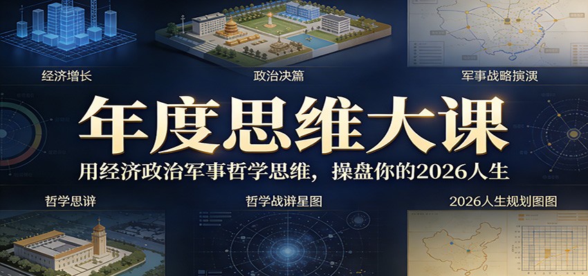 年度思维大课，用经济政治军事哲学思维，操盘你的2026人生-吾爱云课堂