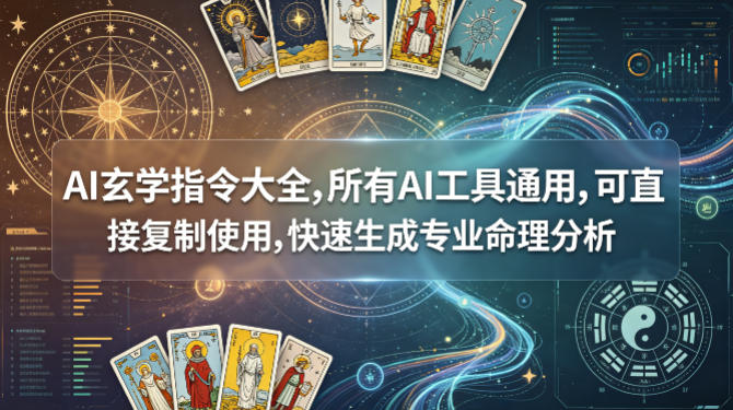 AI玄学指令大全，所有AI工具通用，可直接复制使用，快速生成专业命理分析-吾爱云课堂