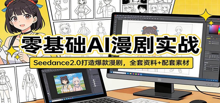 零基础AI漫剧实战：Seedance2.0打造爆款漫剧，全套资料+配套素材-吾爱云课堂
