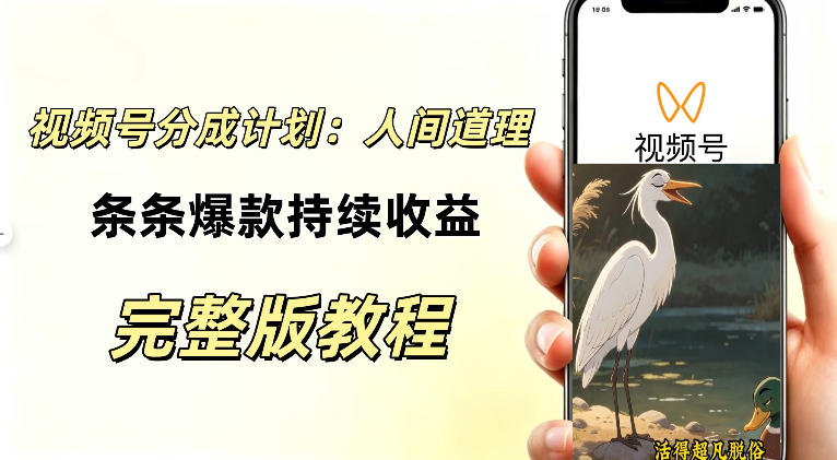 视频号新玩法之AI动漫画风励志视频，不用会画画、不用拍摄，持续化收益，详细拆解-吾爱云课堂