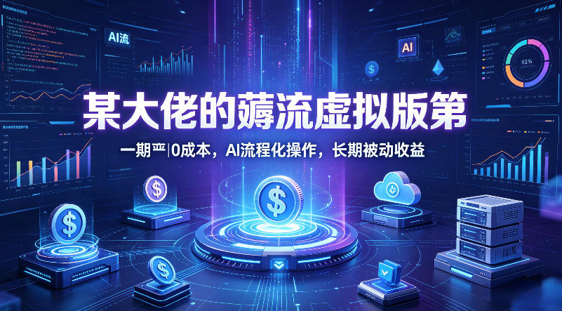 某大佬的薅流虚拟版第一期丨0成本，AI流程化操作，长期被动收益-吾爱云课堂