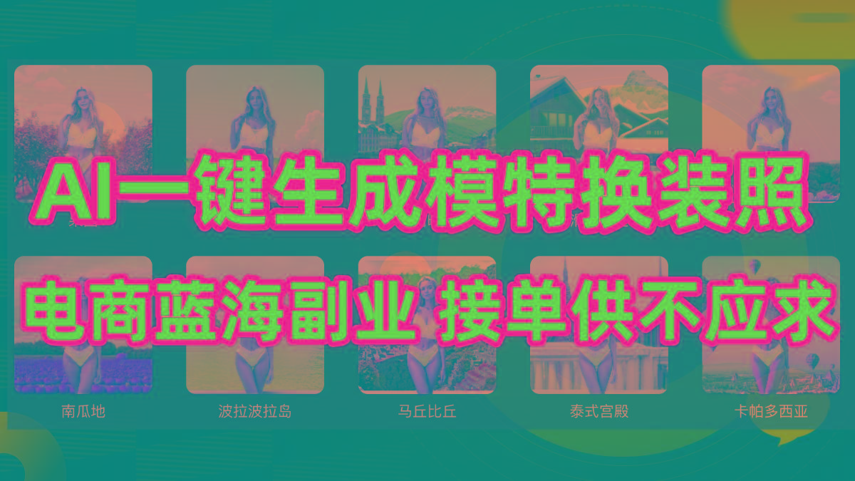 (9616期)AI制作一键生成模特换装照，电商蓝海副业供不应求-吾爱云课堂