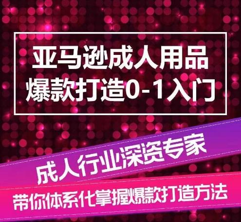 亚马逊成人用品爆款打造0-1入门，系统化讲解亚马逊成人用品爆款打造的流程-吾爱云课堂
