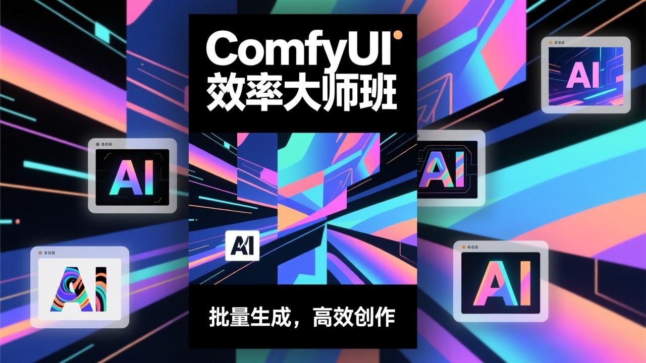 ComfyUI效率大师班：工作流搭建，批量生成，将个人AI出图效率提升5-10倍，月接单收入1-3万-吾爱云课堂