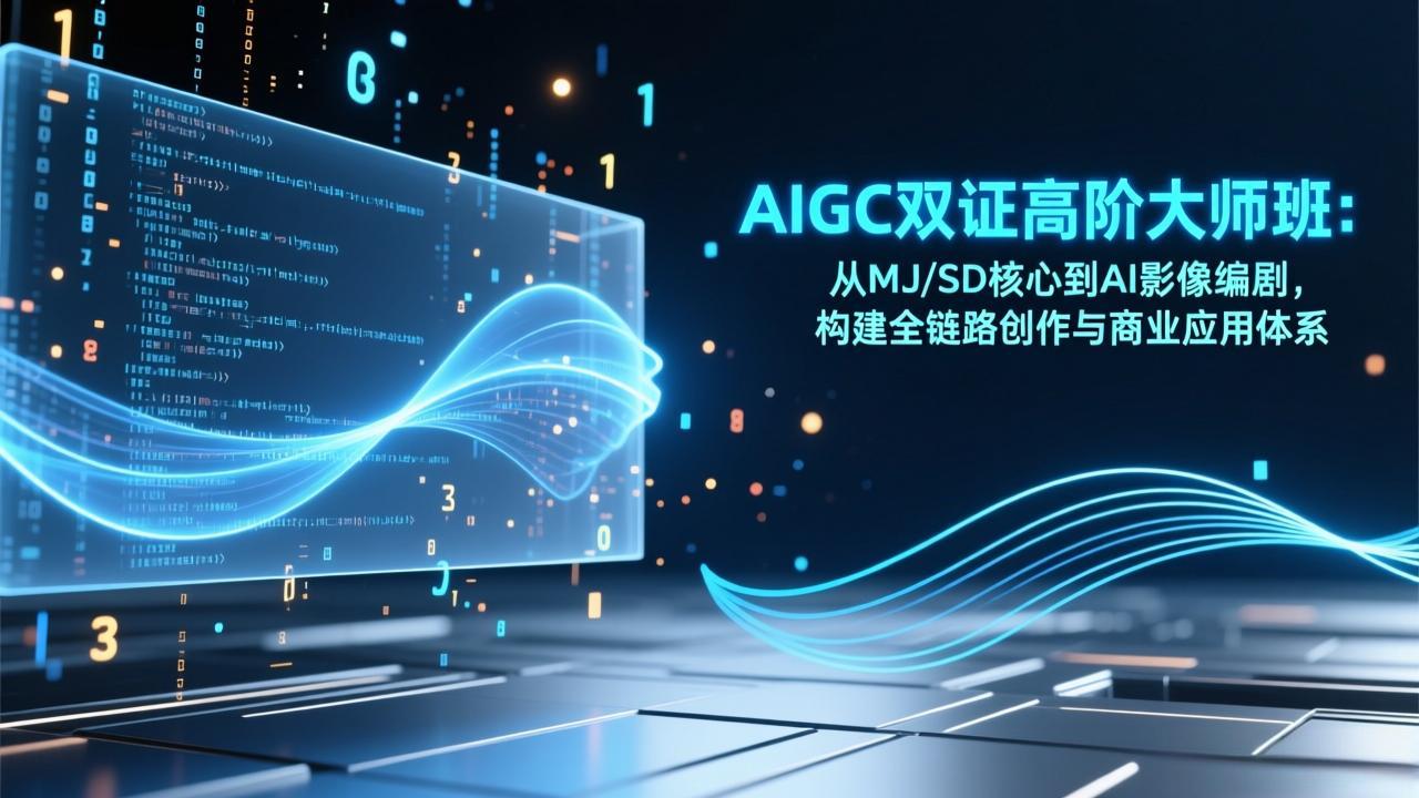 AIGC双证高阶大师班：从MJ/SD核心到AI影像编剧，构建全链路创作与商业应用体系-吾爱云课堂