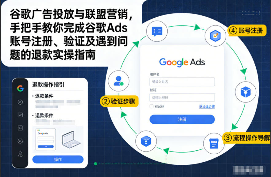 谷歌广告投放与联盟营销，手把手教你完成谷歌Ads账号注册、验证及遇到问题的退款实操指南-吾爱云课堂