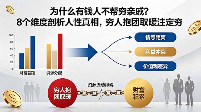 付费文章：为什么有钱人不帮穷亲戚？8个维度剖析人性真相，穷人抱团取暖注定穷-吾爱云课堂