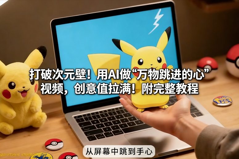 打破次元壁！用AI做【万物跳进手心】视频，创意值拉满！附完整教程-吾爱云课堂
