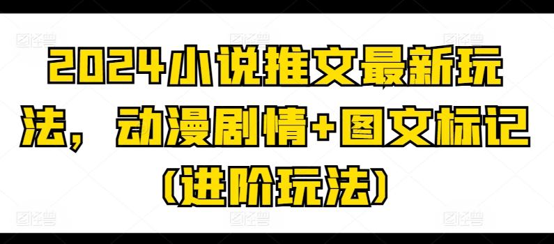 2024小说推文最新玩法,动漫剧情+图文标记(进阶玩法)-吾爱云课堂
