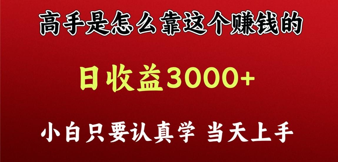 看高手是怎么赚钱的,一天收益至少3000+以上,小白当天上手-吾爱云课堂