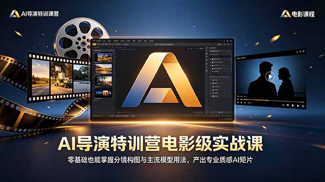 AI导演特训营电影级实战课，零基础也能掌握分镜构图与主流模型用法，产出专业质感AI短片-吾爱云课堂