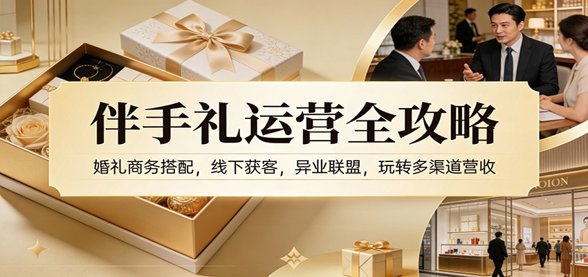 伴手礼运营全攻略：婚礼商务搭配，线下获客，异业联盟，玩转多渠道营收-吾爱云课堂