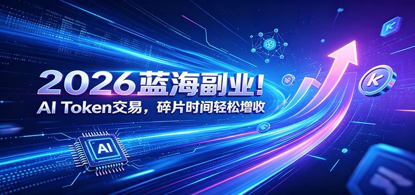 2026蓝海副业！AI Token交易，碎片时间轻松增收-吾爱云课堂