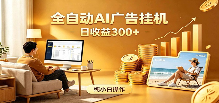 AI风口项目，全程解放双手，后台自动运行赚取收益，每天稳定收益300+-吾爱云课堂