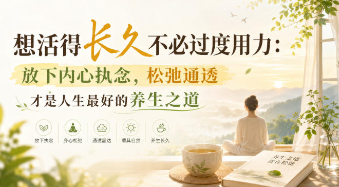 付费文章：想活得长久不必过度用力：放下内心执念，松弛通透才是人生最好的养生之道-吾爱云课堂