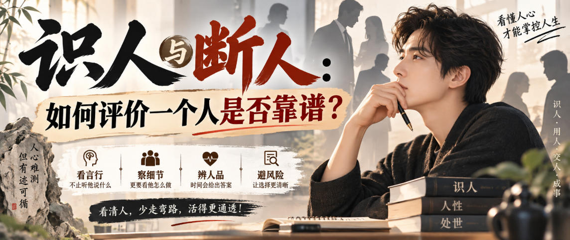 付费文章：识人与断人：如何评价一个人是否靠谱？-吾爱云课堂