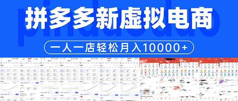 拼多多虚拟电商一人一店轻松月入10000+-吾爱云课堂