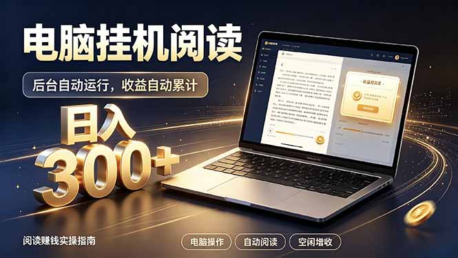 看小说也有收益？自动化流程，轻松日入300+-吾爱云课堂