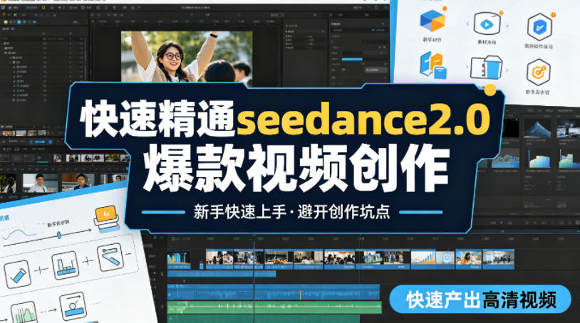 快速精通seedance2.0爆款视频创作，快速产出高清视频，避开大量创作坑点，新手也能快速上手-吾爱云课堂