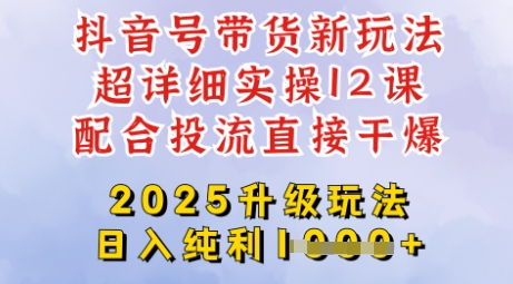 2025全新升级抖音带货玩法,一天纯利四位数,从剪辑到选品再到发布投流,超详细玩法揭秘-吾爱云课堂