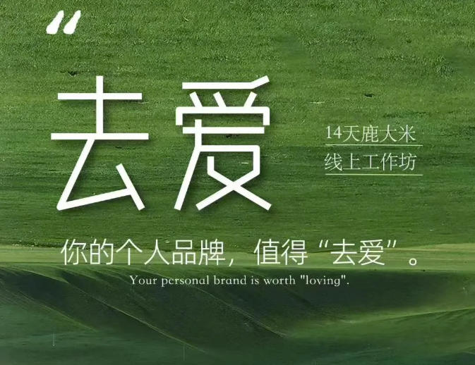 去爱14天鹿大米线上工作坊，你的个人品牌，值得“去爱”-吾爱云课堂