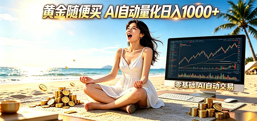 黄金随便买？AI自动外汇量化交易 在家当皇帝 日入1000+-吾爱云课堂