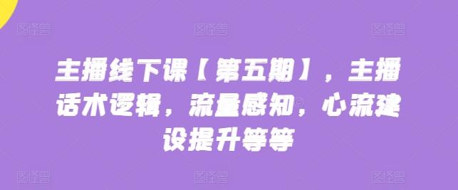 主播线下课【第五期】,主播话术逻辑,流量感知,心流建设提升等等-吾爱云课堂