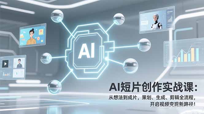 AI短片创作实战课：从想法到成片，策划、生成、剪辑全流程，开启视频变现新路径！-吾爱云课堂