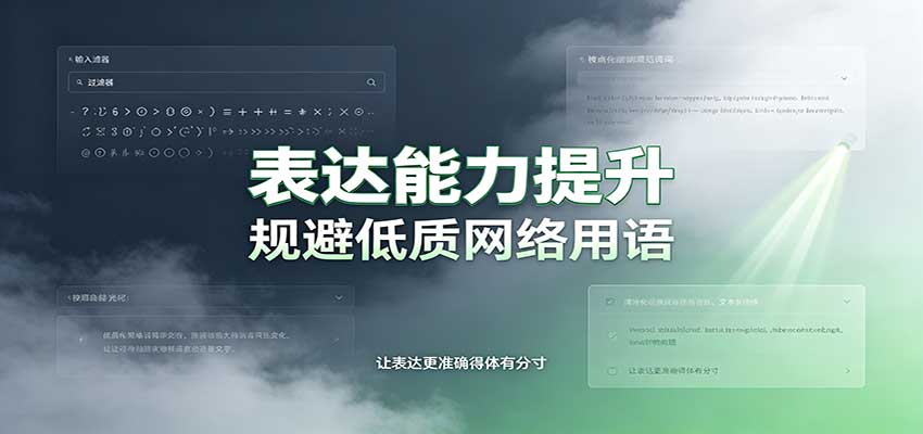 表达能力提升：语言塑造思想逻辑，规避低质网络用语，强化心智感知-吾爱云课堂