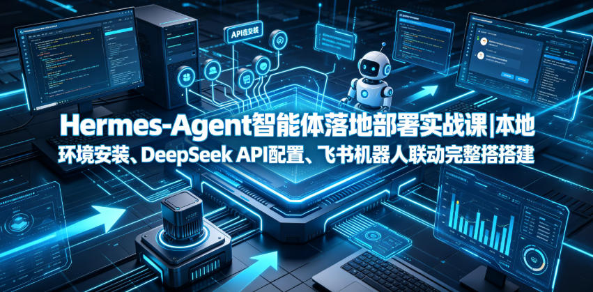Hermes-Agent智能体落地部署实战课｜本地环境安装、DeepSeek API配置、飞书机器人联动完整搭建教程-吾爱云课堂