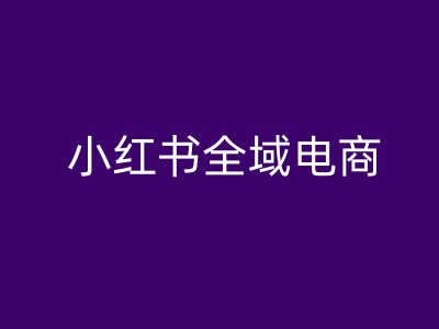 小红书全域电商,小红书电商教程-吾爱云课堂