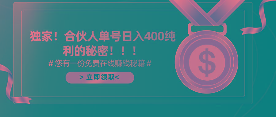 (10028期)合伙人广告撸金最新玩法,每天单号400纯利-吾爱云课堂