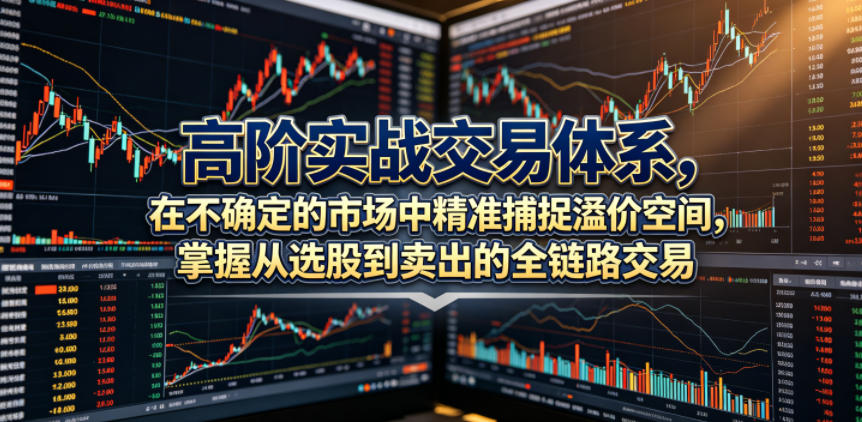 高阶实战交易体系，在不确定的市场中精准捕捉溢价空间，掌握从选股到卖出的全链路交易心法(更新6月)-吾爱云课堂