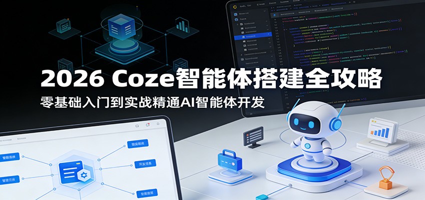 2026 Coze智能体搭建全攻略：零基础入门到实战精通AI智能体开发-吾爱云课堂