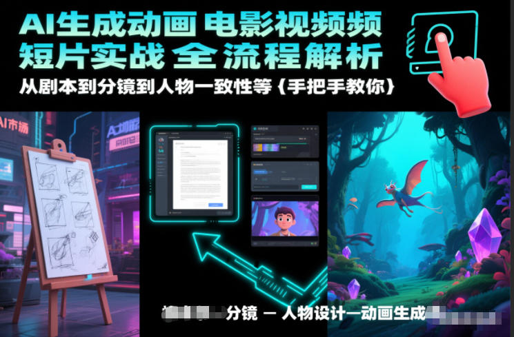 AI生成动画电影视频短片实战全流程解析，从剧本到分镜到人物一致性等手把手教你-吾爱云课堂
