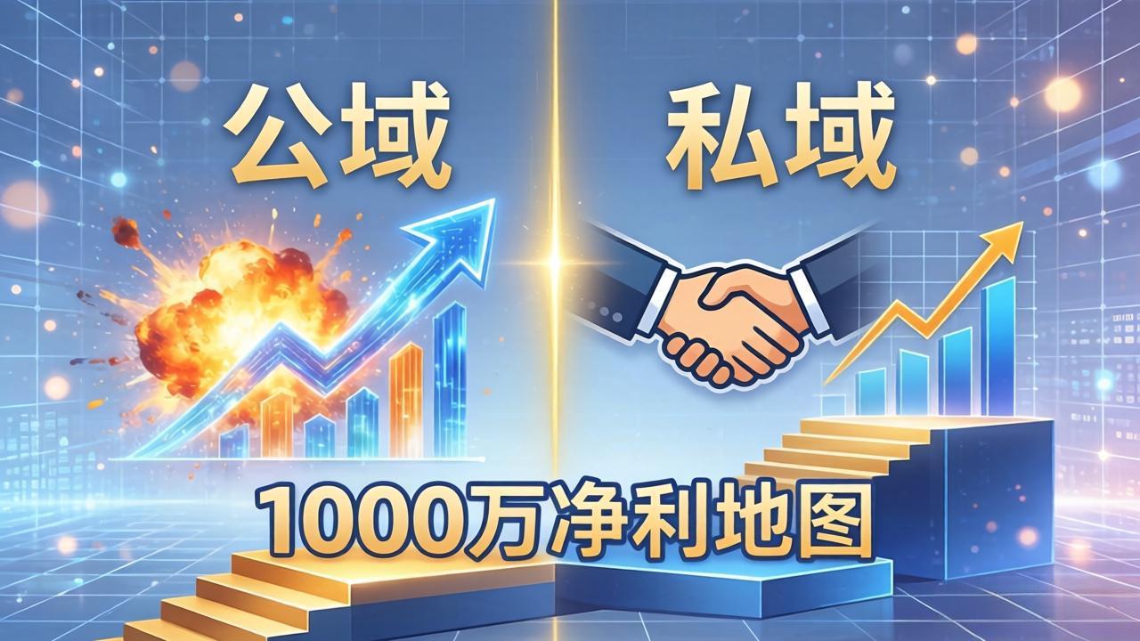 公域玩命出爆款，私域悄悄做成交：这套AI内训课，2026给你打通1000万净利的地图-吾爱云课堂