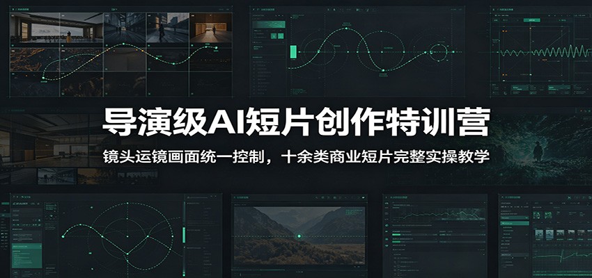 导演级AI短片创作特训营：镜头运镜画面统一控制，十余类商业短片完整实操教学(更新)-吾爱云课堂