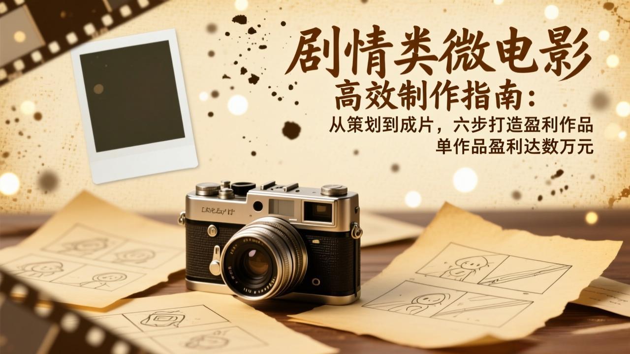 剧情类微电影高效制作指南：从策划到成片，六步打造盈利作品，单作品盈利达数万元-吾爱云课堂