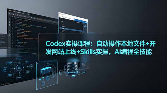 Codex实操课程：自动操作本地文件+开发网站上线+Skills实操，AI编程全技能-吾爱云课堂