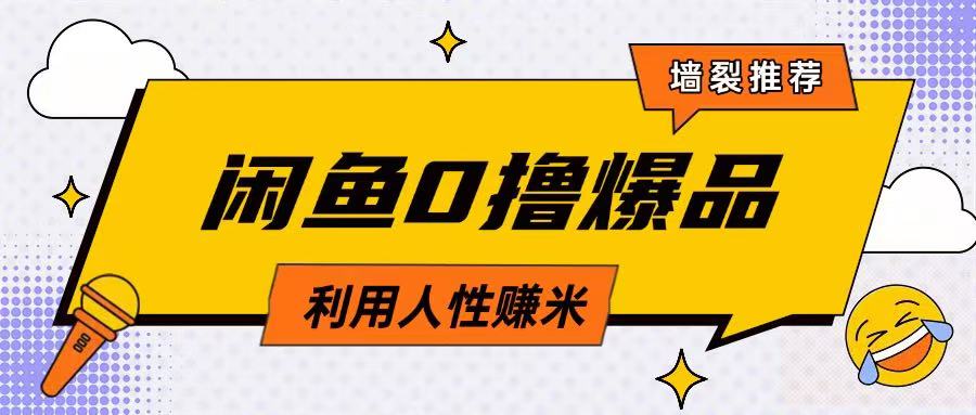 咸鱼0撸玩法利用人性售卖商品达到日挣2张的效果-吾爱云课堂