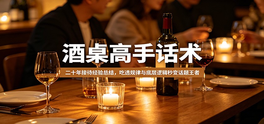 酒桌高手话术：二十年接待经验总结，吃透规律与底层逻辑秒变话题王者-吾爱云课堂