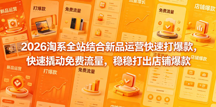 2026淘系全站结合新品运营快速打爆款，快速撬动免费流量，稳稳打出店铺爆款(更新5月12日)-吾爱云课堂